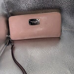 Michael Kors Pink Zip-Around Wallet